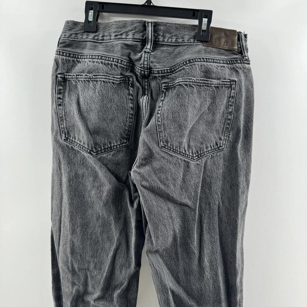American Eagle Slouch Black Distressed Jeans Size 6 Zipper Fly - Picture 6 of 8